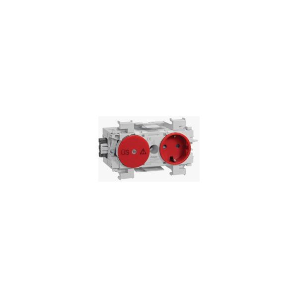 ARDEBO.de Hager GS12013020 Steckdose+Feinschutz Frontrastend, rot