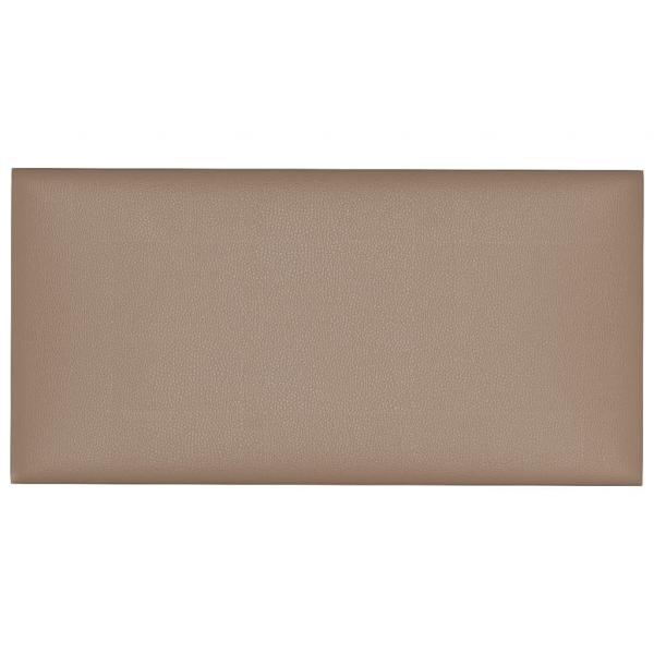 Wandpaneele 12 Stk. Cappuccino-Braun 30x15cm Kunstleder 0,54 m²