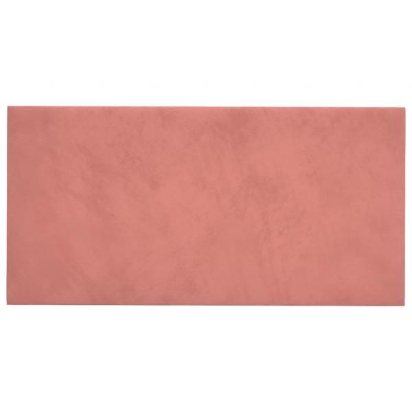 Wandpaneele 12 Stk. Rosa 60x30 cm Samt 2,16 m²