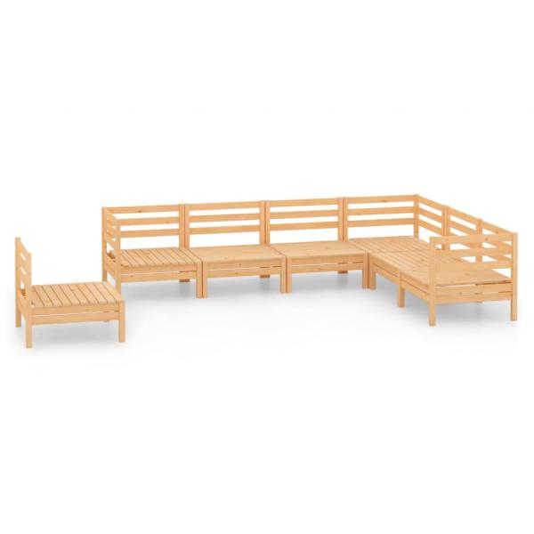 7-tlg. Garten-Lounge-Set Massivholz Kiefer