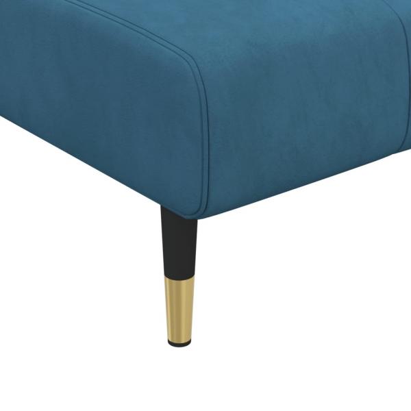Chaiselongue Blau Samt