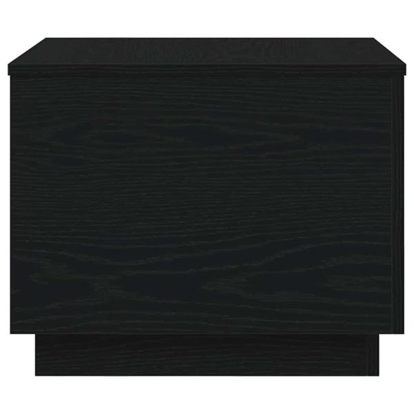 Couchtisch mit LED-Leuchten Schwarz Eichen-Optik 50x50x40 cm