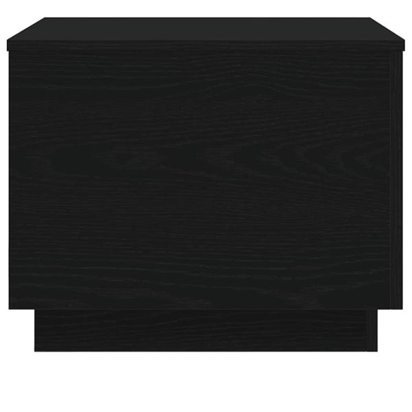 Couchtisch mit LED-Leuchten Schwarz Eichen-Optik 50x50x40 cm