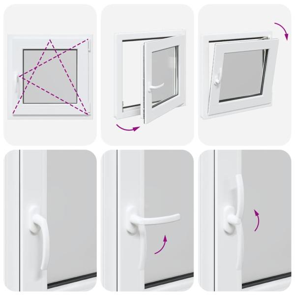 Kellerfenster RISOR 60x60 cm Dreh Kipp DIN Rechts Weiß