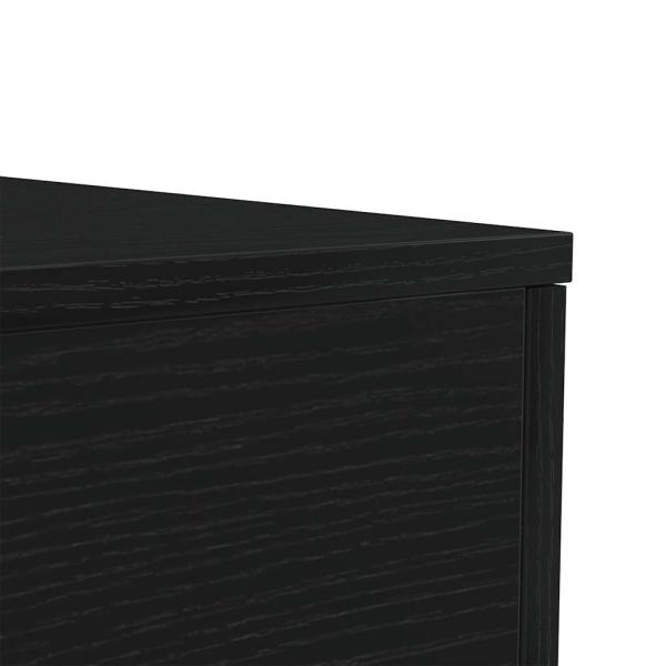 Couchtisch mit LED-Leuchten Schwarz Eichen-Optik 90x50x40 cm