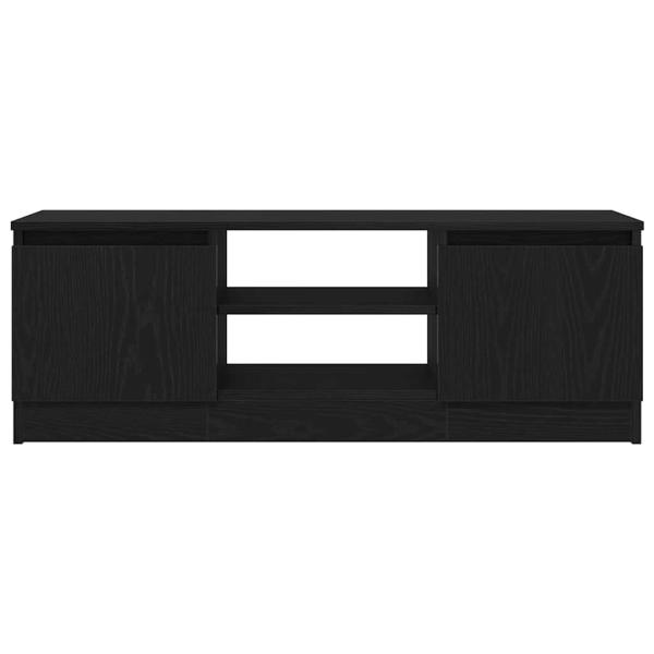 TV-Schrank Schwarz Eichen-Optik 102x30x36 cm Holzwerkstoff