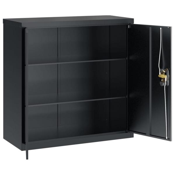 Aktenschrank Anthrazit 90x40x130 cm Stahl