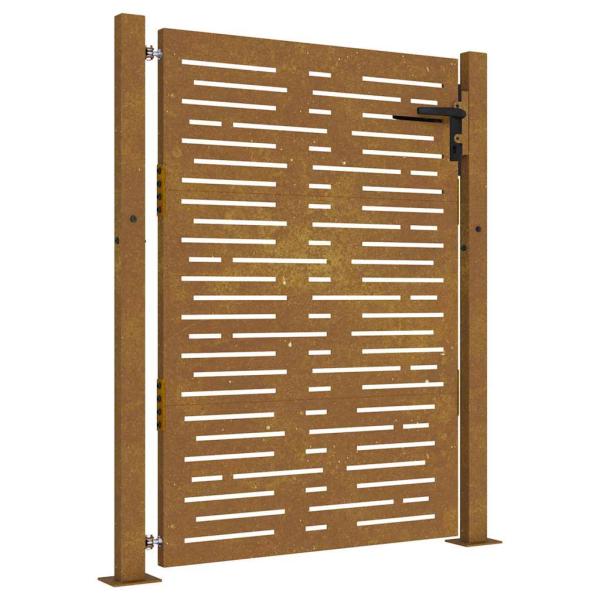 Gartentor 105x155 cm Cortenstahl Quadratisches Design
