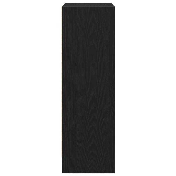Bücherregal Schwarz Eichen-Optik 40x24x76 cm Holzwerkstoff