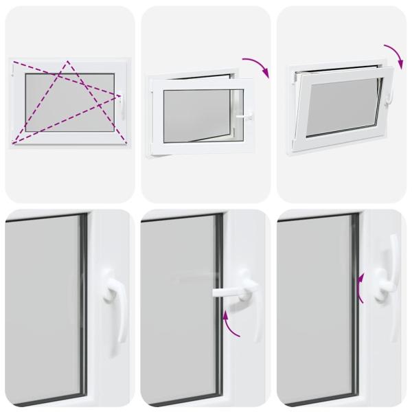 Kellerfenster RISOR 80x60 cm Dreh Kipp DIN Links Weiß