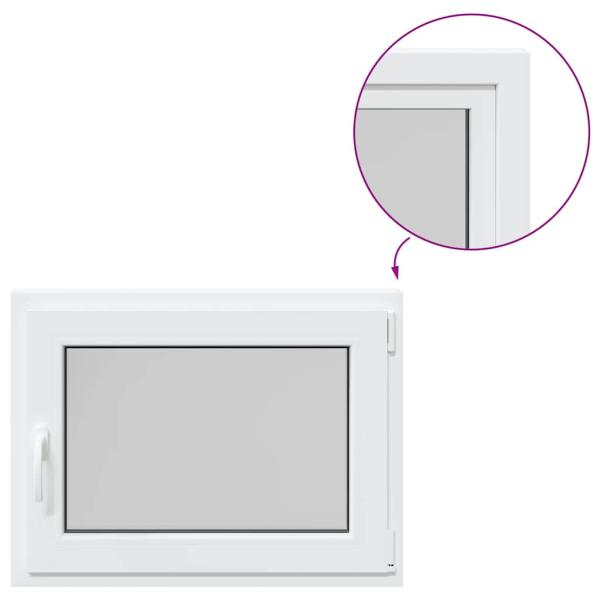 Kellerfenster RISOR 80x60 cm Dreh Kipp DIN Rechts Weiß