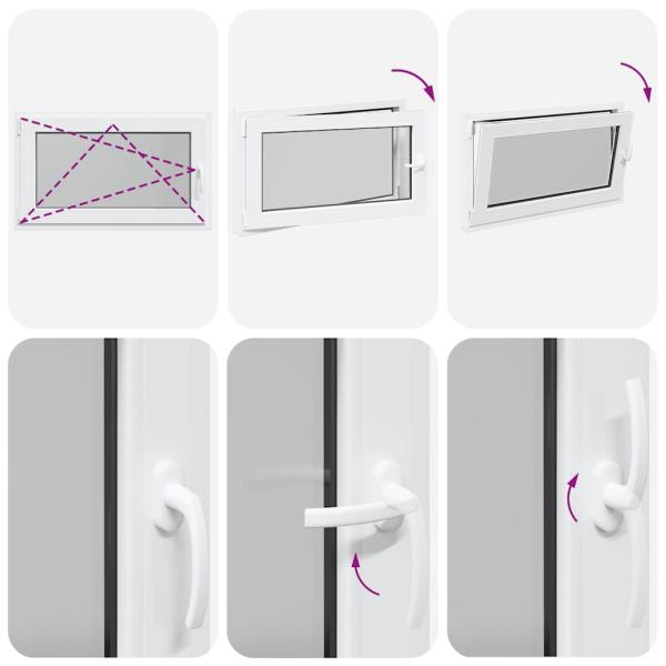 Kellerfenster RISOR 100x60 cm Dreh Kipp DIN Links Weiß