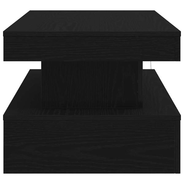 Couchtisch mit LED-Leuchten Schwarz Eichen-Optik 90x50x40 cm