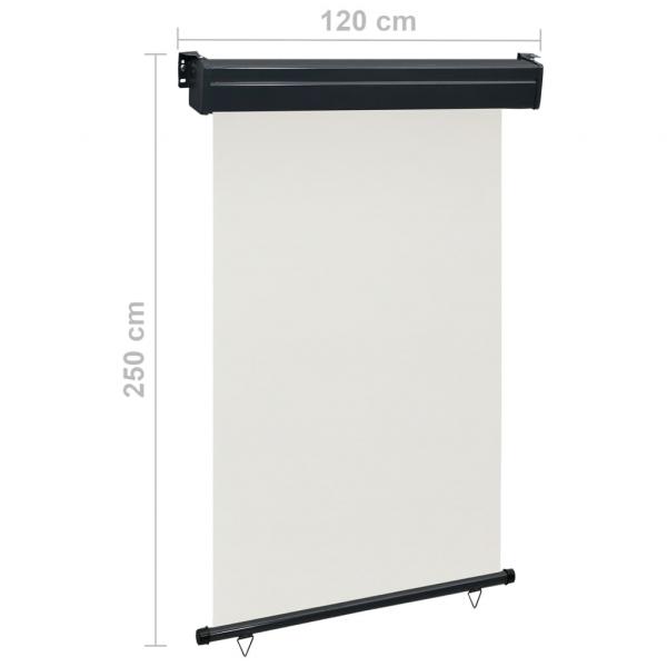 Balkon-Seitenmarkise 125x250 cm Creme