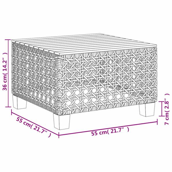 8-tlg. Garten-Sofagarnitur mit Kissen Beige Poly Rattan