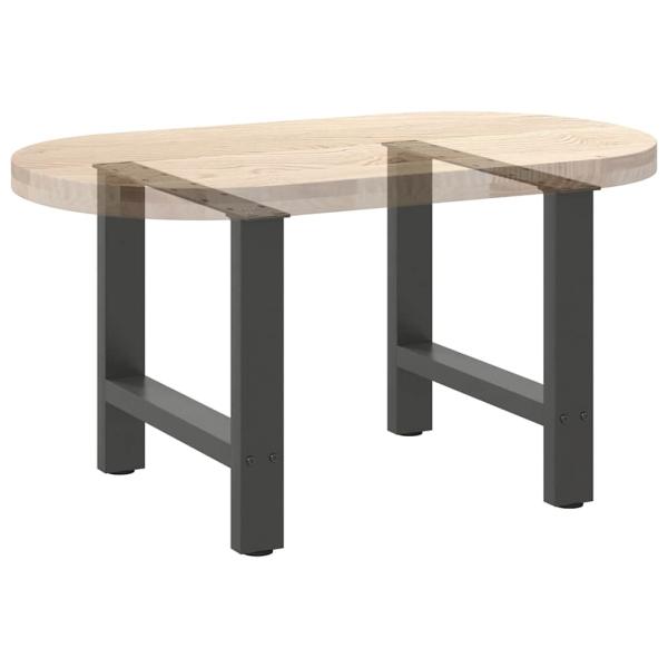 Couchtischbeine Anthrazit 2 Stk. 60x(42-43) cm Stahl