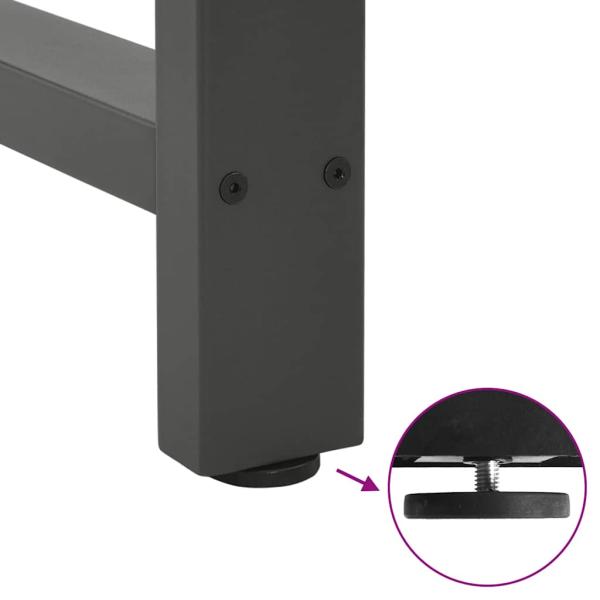Couchtischbeine Anthrazit 2 Stk. 60x(42-43) cm Stahl