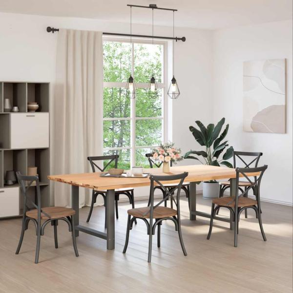 Couchtischbeine Anthrazit 2 Stk. 100x(72-73) cm Stahl