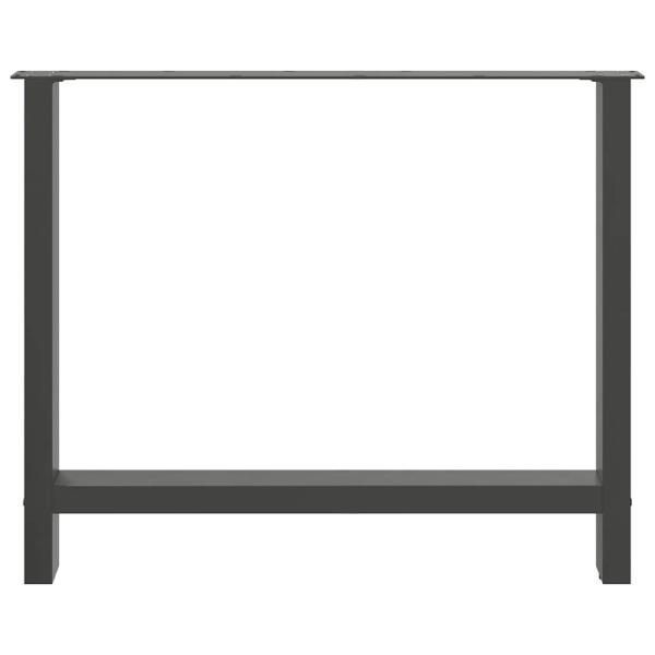 Couchtischbeine Anthrazit 2 Stk. 100x(72-73) cm Stahl