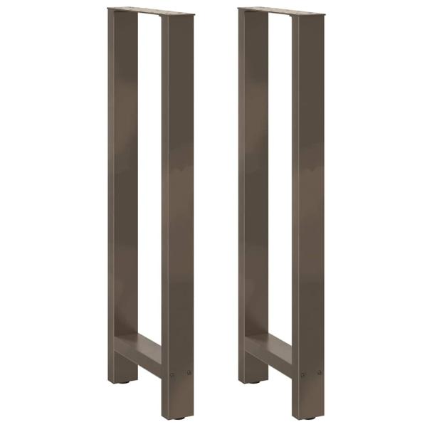 ARDEBO.de - Bartischbeine Naturstahl 2 Stk. 50x(110-111) cm Stahl