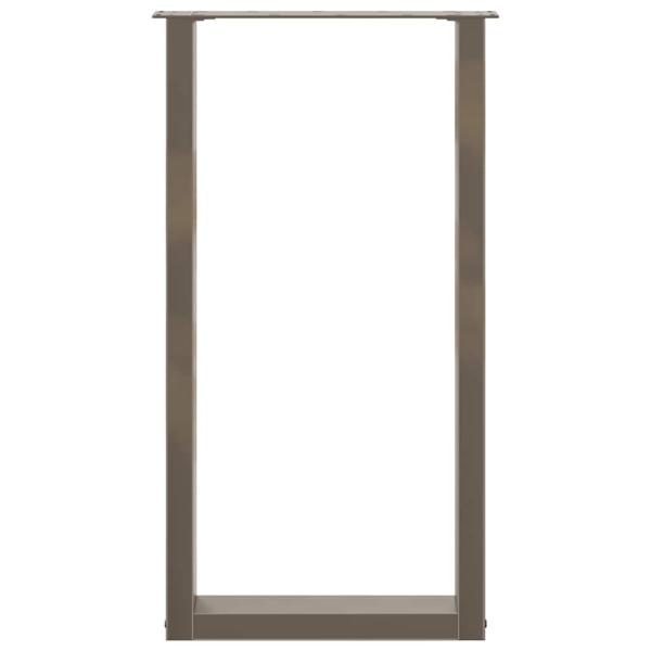 Couchtischbeine U-Form 2 Stk. Naturstahl 40x(90-91) cm Stahl