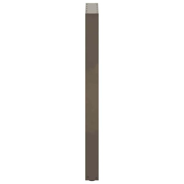 ARDEBO.de - Bartischbeine U-Form 2 Stk. Naturstahl 40x(100-101) cm Stahl