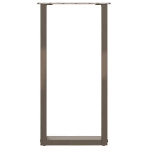 Couchtischbeine U-Form 2 Stk. Naturstahl 38x(72-73) cm Stahl