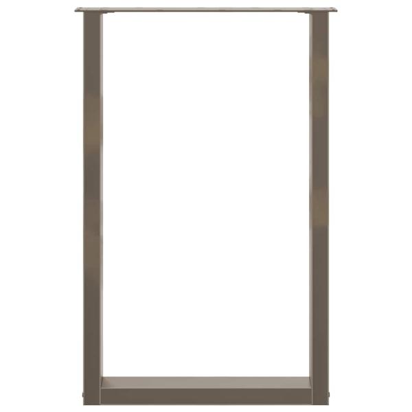 Couchtischbeine U-Form 2 Stk. Naturstahl 60x(90-91) cm Stahl