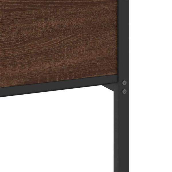 Bettgestell ohne Matratze Braun Eiche 120x190 cm Holzwerkstoff