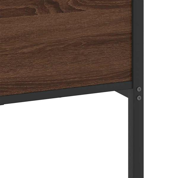 Metallbett ohne Matratze Braun Eichen-Optik 183x213 cm