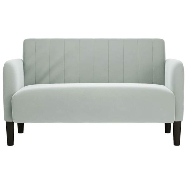 Zweisitzer-Sofa Hellgrau 109 cm Samt