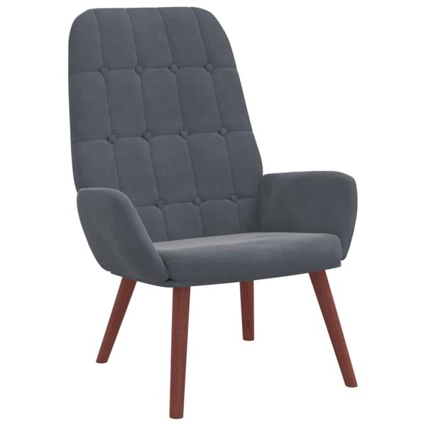 Relaxsessel Dunkelgrau Samt