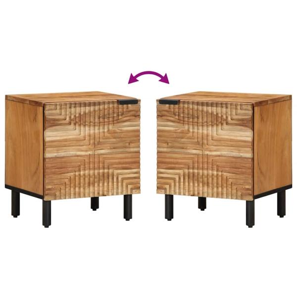 Nachttisch 40x33x46 cm Massivholz Akazie