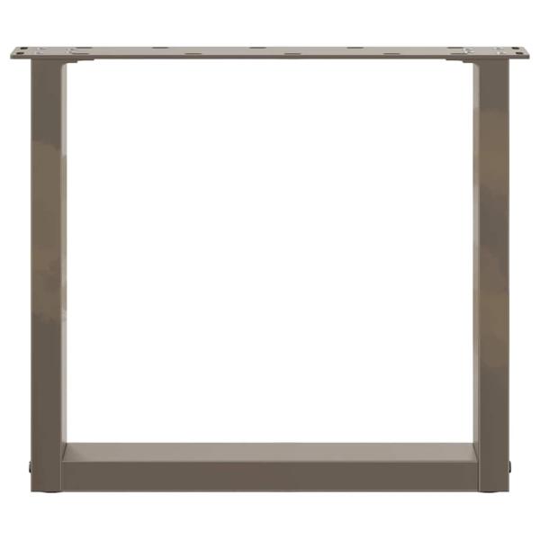 Couchtischbeine U-Form 2 Stk. Naturstahl 50x(42-43) cm Stahl