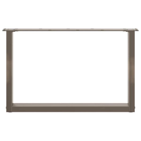 Couchtischbeine U-Form 2 Stk. Naturstahl 70x(42-43) cm Stahl