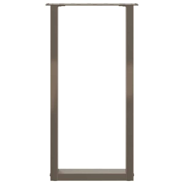 Couchtischbeine U-Form 2 Stk. Naturstahl 28x(72-73) cm Stahl