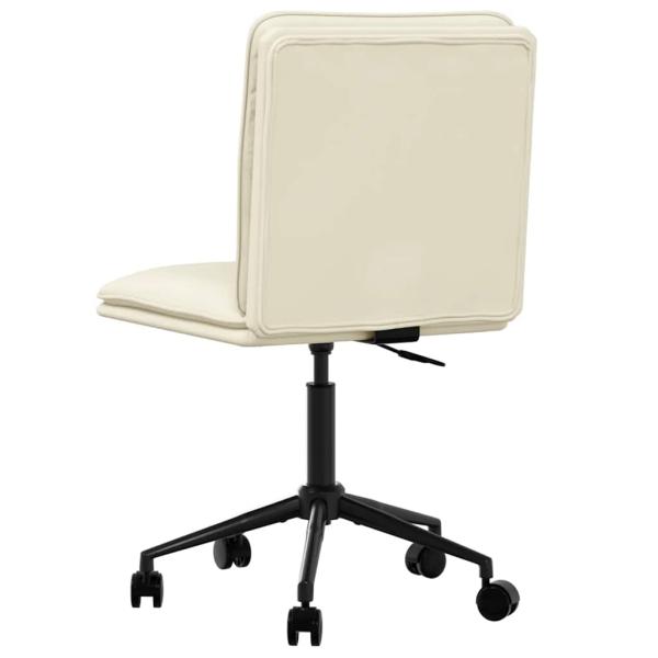 Esszimmerstühle 2 Stk. Creme Kunstleder