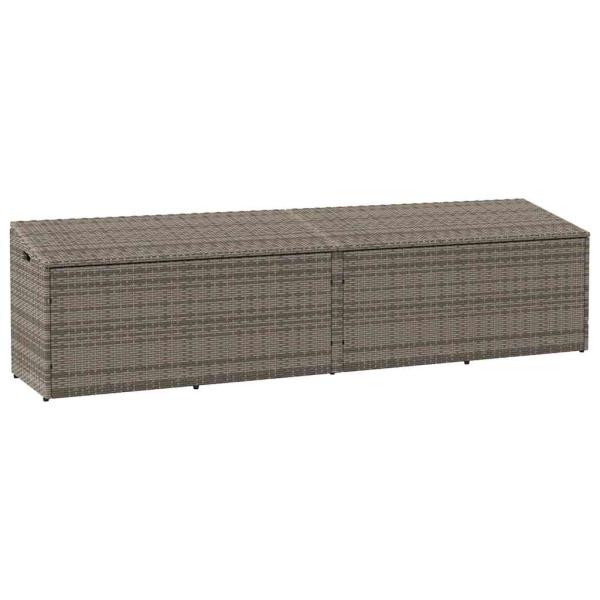 ARDEBO.de - Garten-Auflagenbox Grau 220x50x58 cm Poly Rattan