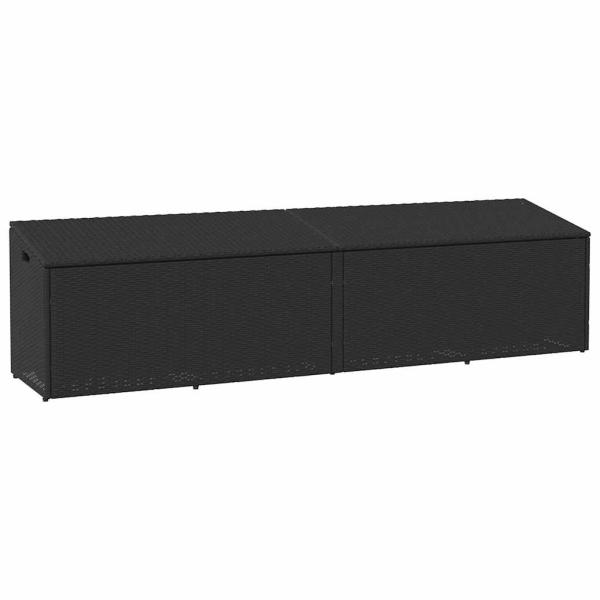 ARDEBO.de - Garten-Auflagenbox Schwarz 220x50x58 cm Poly Rattan