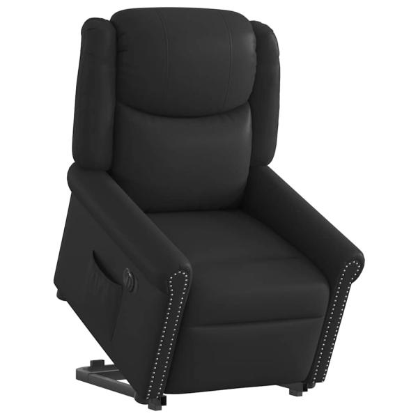 ARDEBO.de - Relaxsessel Aufstehen Elektrisch Glänzend Schwarz Kunstleder