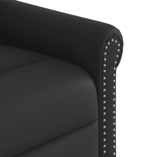 Relaxsessel Aufstehen Elektrisch Glänzend Schwarz Kunstleder