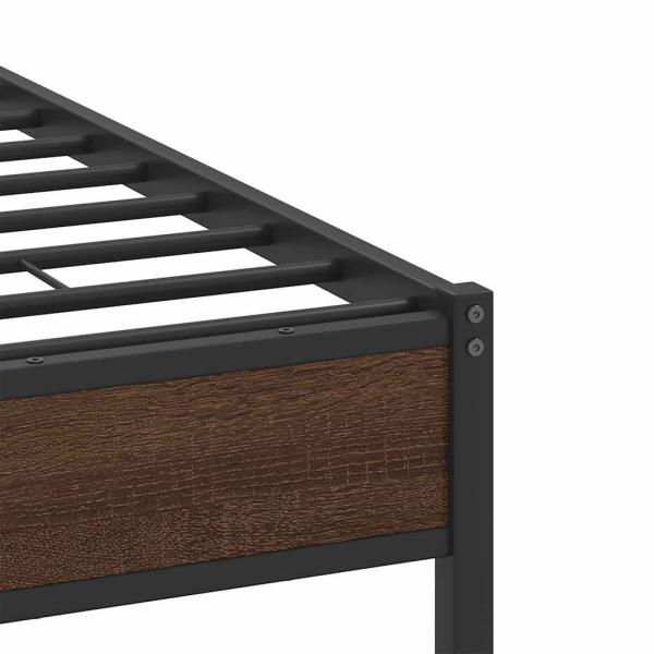 Bettgestell ohne Matratze Braun Eiche 140x190 cm Holzwerkstoff