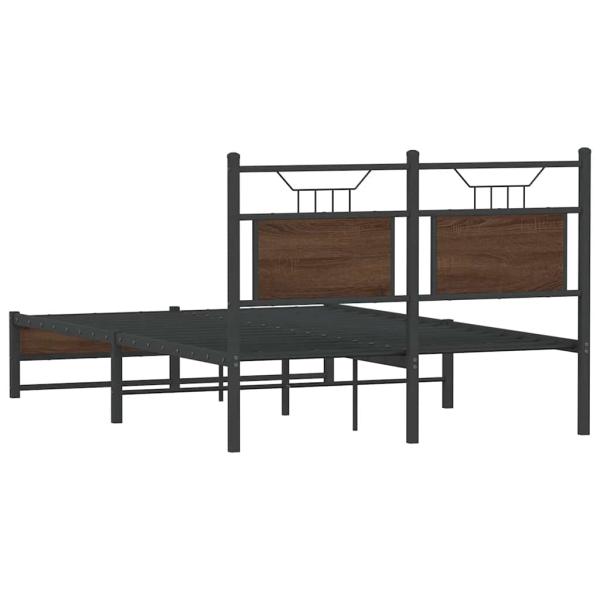 Bettgestell ohne Matratze Braun Eiche 120x200 cm Holzwerkstoff