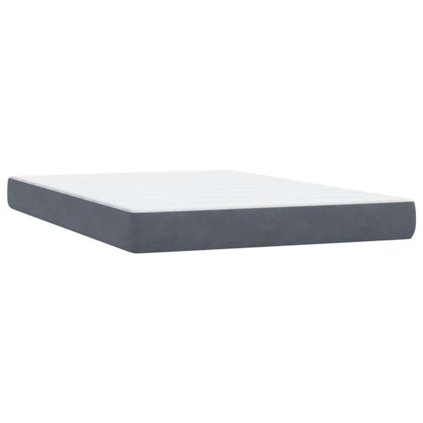Boxspringbett mit Matratze Dunkelgrau 160x220 cm Samt
