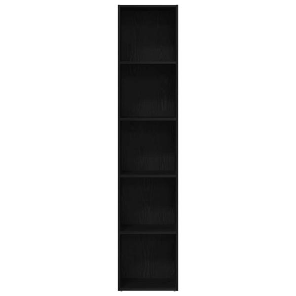 Bücherregal Schwarz Eichen-Optik 40x30x189 cm Holzwerkstoff