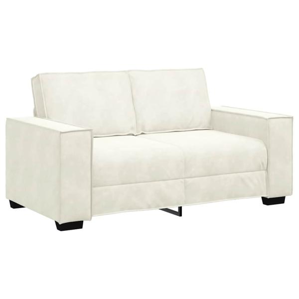2-Sitzer-Sofa Creme 120 cm Samt