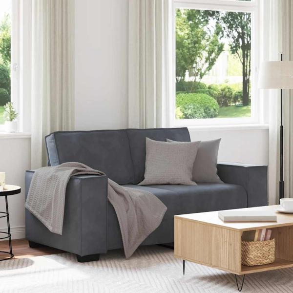 ARDEBO.de - 2-Sitzer-Sofa Dunkelgrau 120 cm Samt