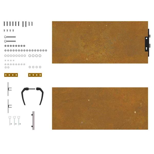 Gartentor 85x100 cm Cortenstahl