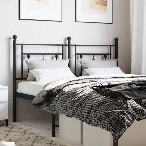 ARDEBO.de - Kopfteil Metall Schwarz 140 cm