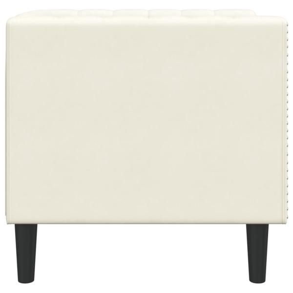 Chesterfield-Sessel Creme Samt